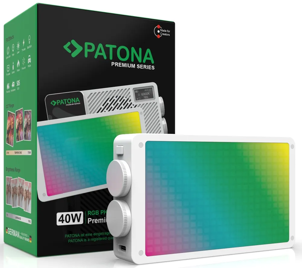 Patona Premium SR40 RGB LED Videoleuchte