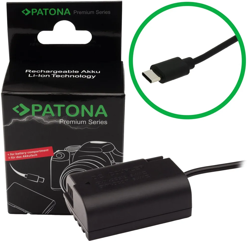 PATONA Premium USB-C Akku-Adapter DMW-BLK22