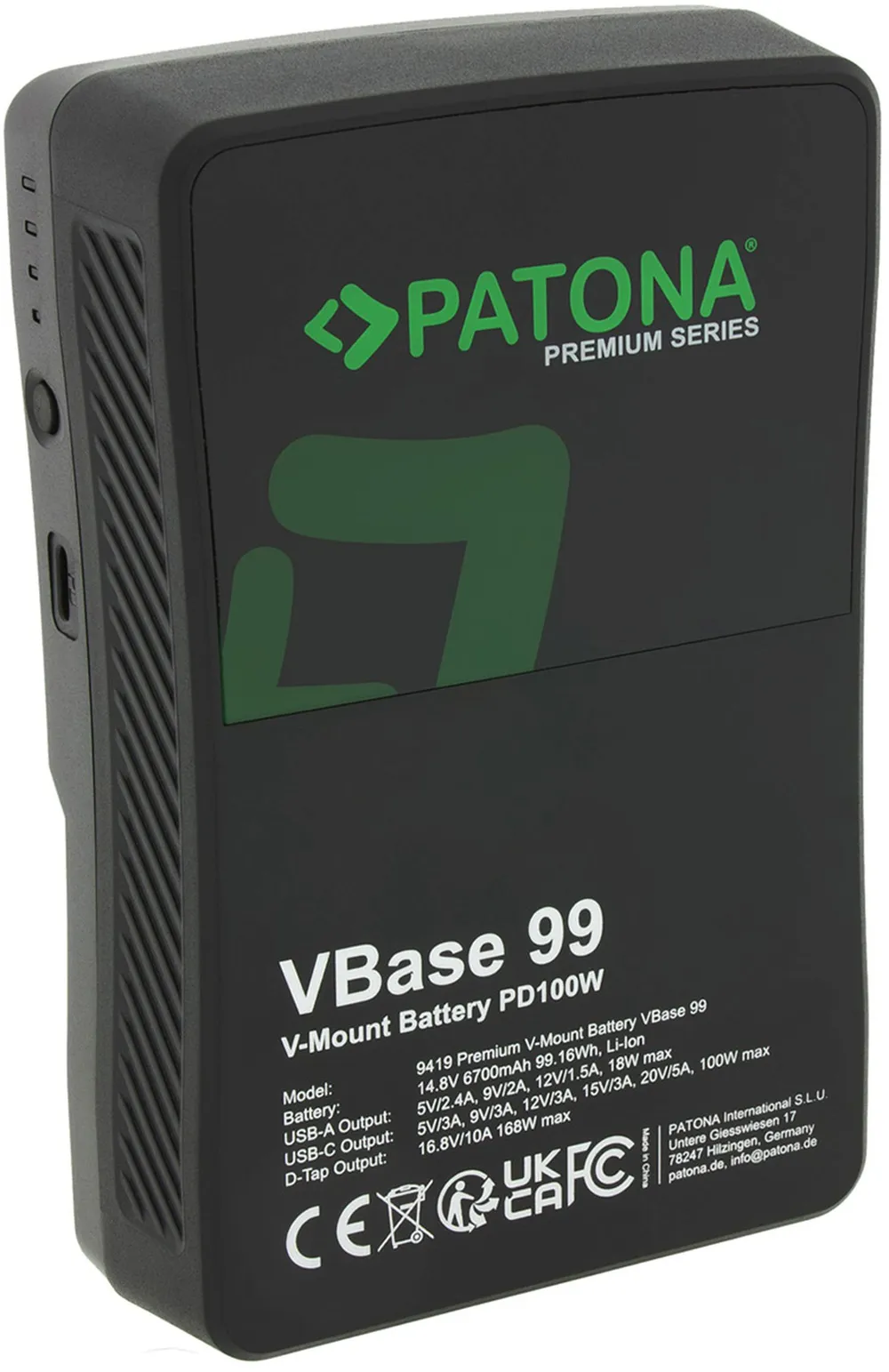 PATONA Premium V-Mount Akku VBase 99 inkl. Hardcase