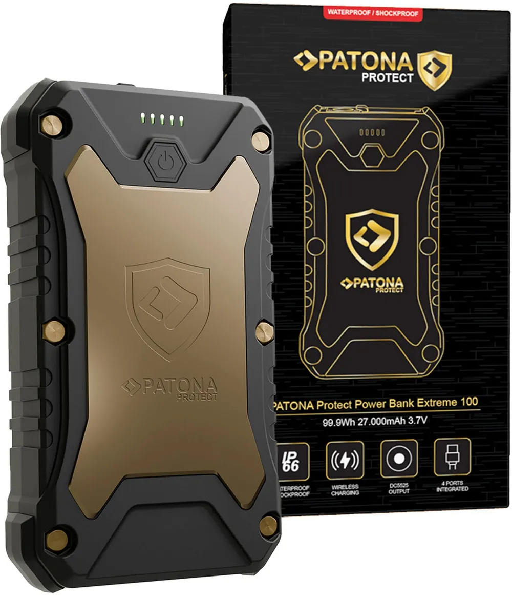 PATONA PROTECT Powerbank Extreme 100 PD65W 27.000mAh kabelloses Laden