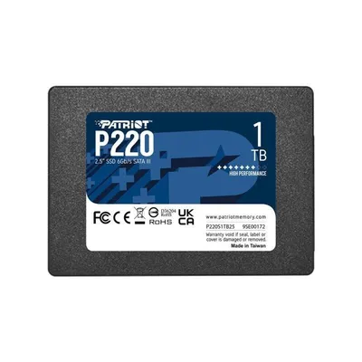 Disco Duro Patriot P220 1TB SSD 2,5" SATA III 550MB/s S.M.A.R.T. TRIM