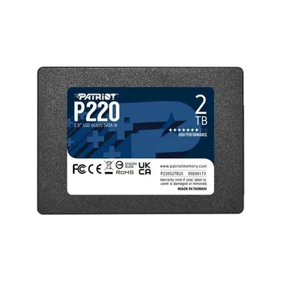 Disco Duro Patriot P220 2TB SSD 2.5" SATA III 550 MB/s TRIM SMART