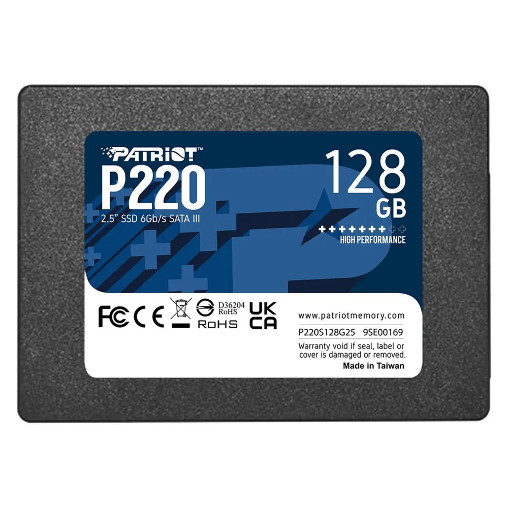 Disco Duro Patriot P220 128GB SSD 2.5" SATA III 550MB/s