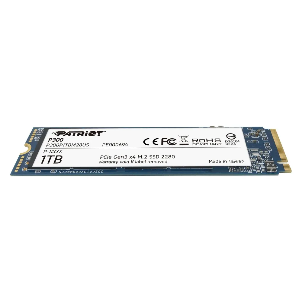 Disco Duro Patriot P300 1TB M.2 SSD 2100 MB/s PCIe 3.0 NVMe