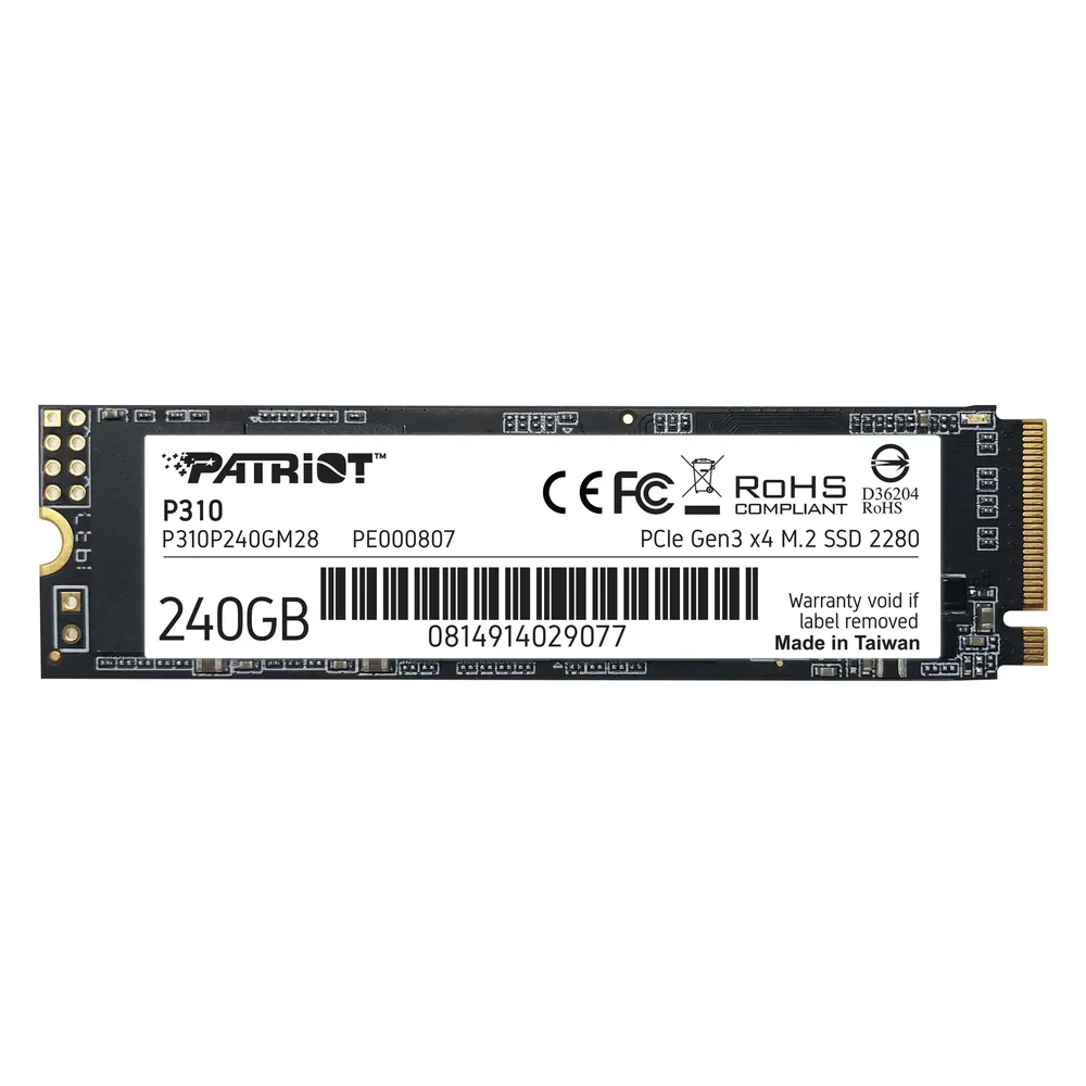 Festplatte Patriot P310 240GB M.2 PCIe Gen3 x4 1700MB/s NVMe