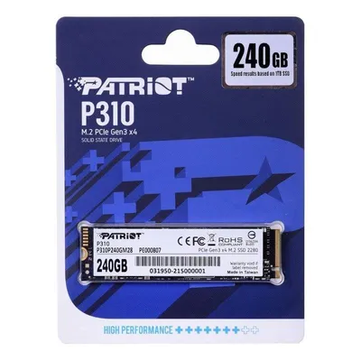Festplatte Patriot P310 240GB M.2 PCIe Gen3 x4 1700MB/s NVMe