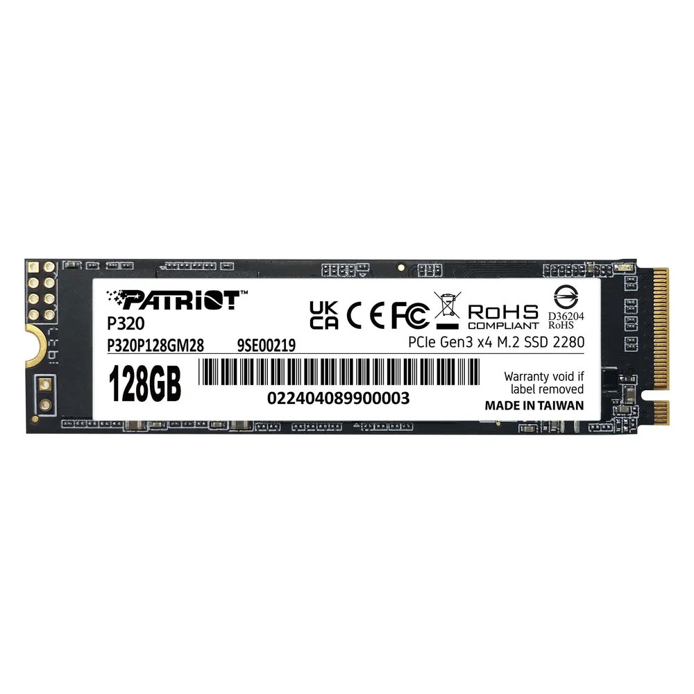 Disco Duro Patriot Memory P320 128GB M.2 PCIe NVMe 1600MB/s