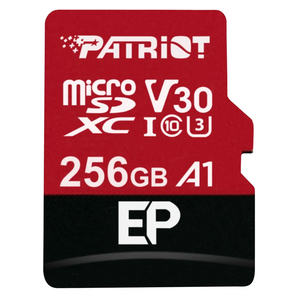 microSDXC Patriot PEF256GEP31MCX 256GB UHS-I U3 V30 100MB/s SD-Adapter