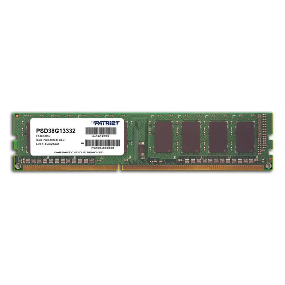 Memoria RAM Patriot 8GB 1x8GB DDR3 1333MHz CL9 PC3-10600 240-pin DIMM