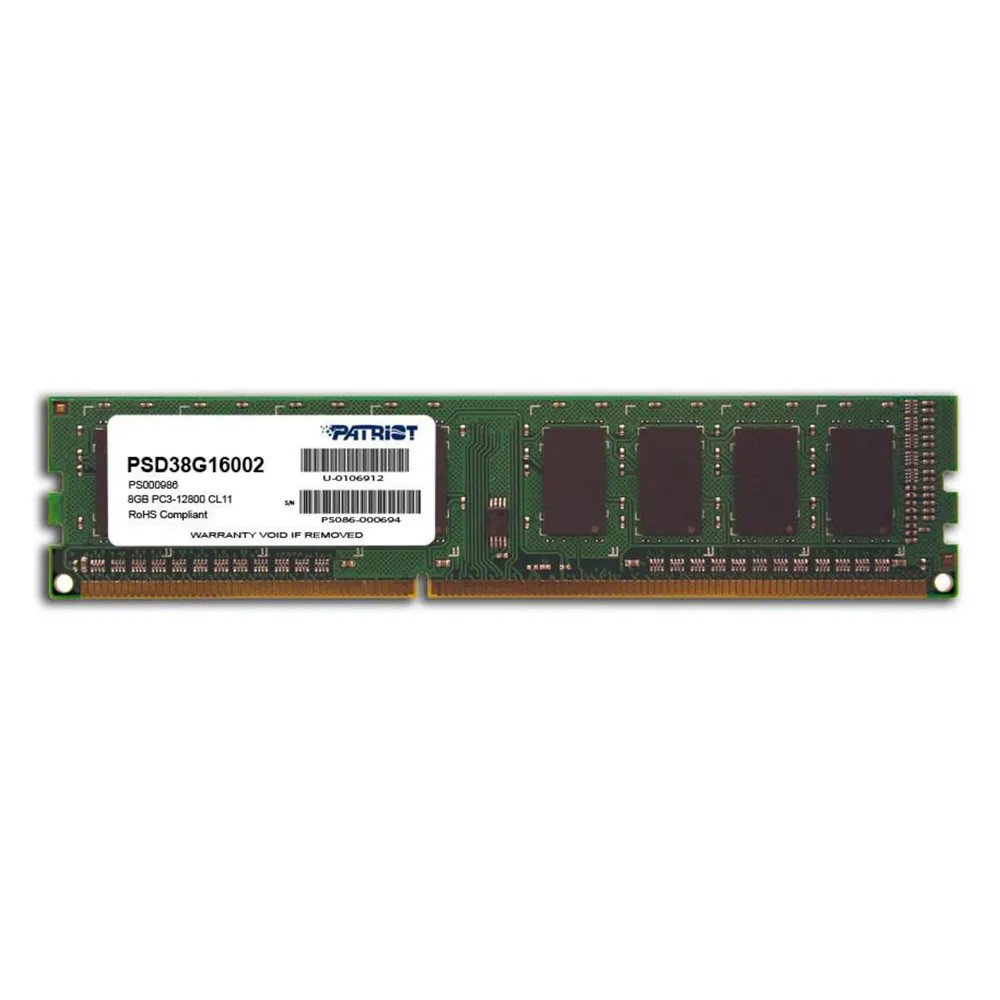 RAM Patriot Signature Line PSD38G16002 8GB 1x8GB DDR3 1600MHz CL11 240-pin DIMM Unbuffered