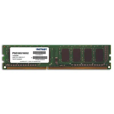 RAM Patriot Signature Line PSD38G16002 8GB 1x8GB DDR3 1600MHz CL11 240-pin DIMM Unbuffered