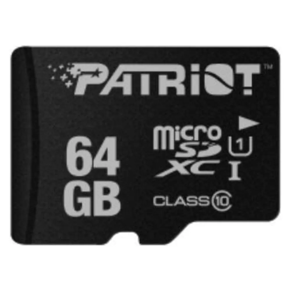 microSDXC Patriot PSF64GMDC10 64GB UHS-I Class 10 80MB/s Schwarz