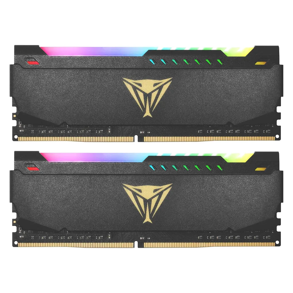 Memoria RAM Patriot Viper Steel PVSR416G320C6K 16GB 2x8GB DDR4 3200MHz CL19 RGB Silber