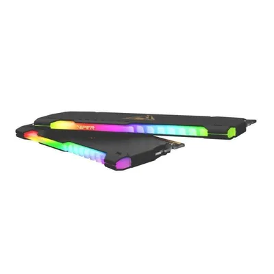 Memoria RAM Patriot Viper Steel PVSR416G320C6K 16GB 2x8GB DDR4 3200MHz CL19 RGB Silber