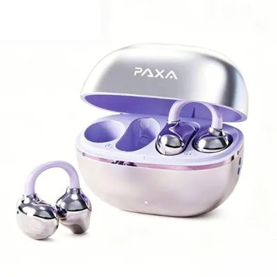 Paxa Bluetooth offene stabile bequeme Ohrclip Kopfhörer lila