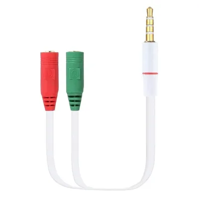 PcCom Essential Kabeladapter Audio-Buchse 3,5 mm Stecker 4 Pin auf 2x Audio-Buchse 3,5 mm Buchse 3 Pin