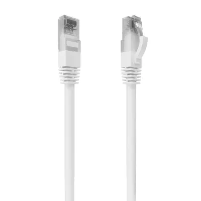PCCom Essential Netzwerkkabel RJ45 Cat6 CCA AWG26 bis zu 1000 Mbit/s, 2 m, Weiß