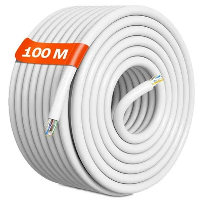 PcCom Essential RJ45 Cat6 UTP CCA AWG24 Netzwerkkabelrolle bis zu Mbit/s, 100 m