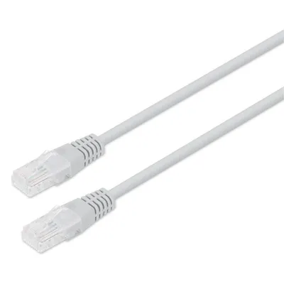 PcCom Essential Netzwerkkabel RJ45 Cat6 UTP CU AWG24 bis zu 1000Mbps 2m grau