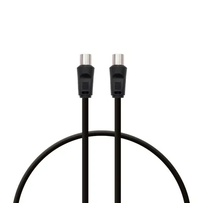 PcCom Essential Koaxialkabel 3C-2V 9,5mm Stecker / 9,5mm Buchse 1,8m Schwarz