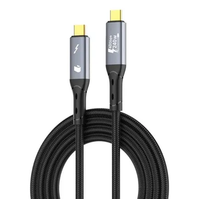 USB-C zu USB-C Kabel PcCom Essential PD 3.1 240W USB4 Thunderbolt 8K 1m
