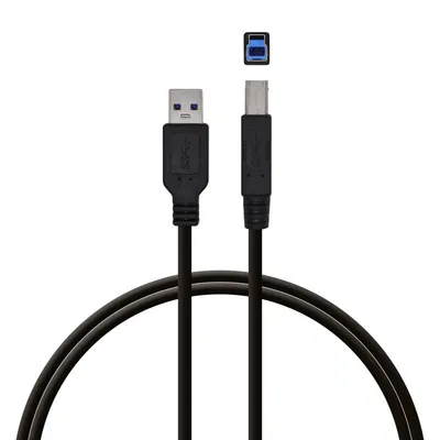 PcCom Essential Druckerkabel USB 3.0 A/B Stecker/Stecker 2m schwarz