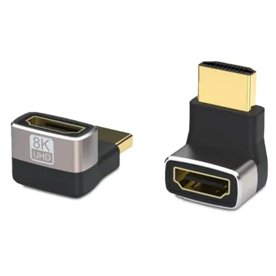 PcCom Essential HDMI-Adapter 8K 2.1 Stecker auf Buchse, abgewinkelt, L-Typ, umgekehrt