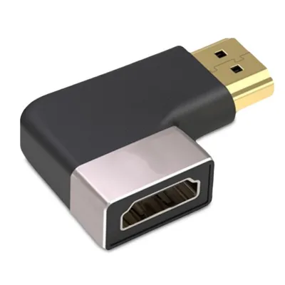 PcCom Essential HDMI 8K 2.1-Adapter, abgewinkelter Reverse-T-Typ, Stecker auf Buchse