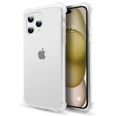 PcCom Essential Transparente Antishock-Hülle für iPhone 15 Pro