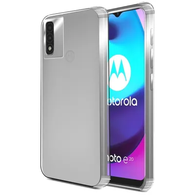 PcCom Essential Transparente Antishock-Hülle für Motorola Moto E20