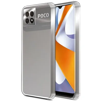 PcCom Essential Transparente Antishock-Hülle für POCO C40