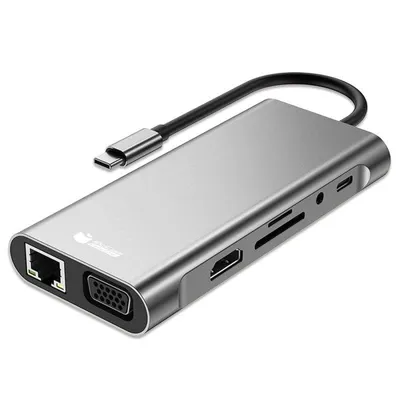 Hub Docking PcCom Essential 11 in 1 USB-C HDMI 4K