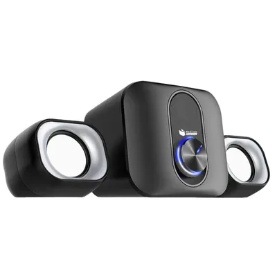 PC-Com Essential BassLine Lautsprecher 2.1 11W Schwarz