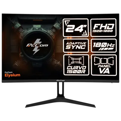 PcCom Elysium Gaming-Monitor 23,6" VA FHD 180 Hz Adaptive Sync Curve