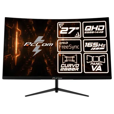 PcCom Elysium Go Pro Gaming-Monitor 27" VA QHD 165Hz FreeSync gebogen