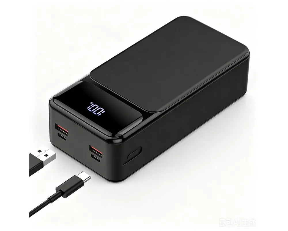 Pdgrid 50000mAh 22.5W Schnellladung Große Kapazität Tragbare Powerbank 23A 50000 mAh, 4 Anschlüsse, für iPhone, Samsung, iPad