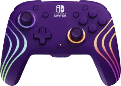 Nintendo Switch Lila Afterglow Wave Wireless Controller