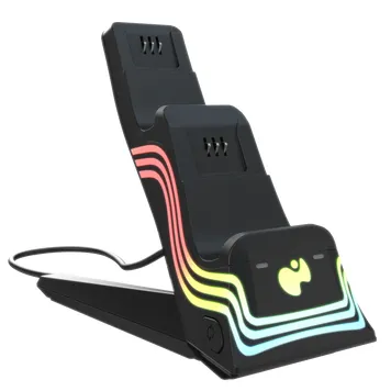 Ladestation PDP Afterglow Wave Dual Charger Schwarz für Xbox Series S/X mit RGB-Beleuchtung