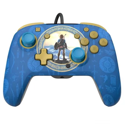 PDP Rematch Zelda Hyrule Blue lizenzierter kabelgebundener Controller für Nintendo Switch