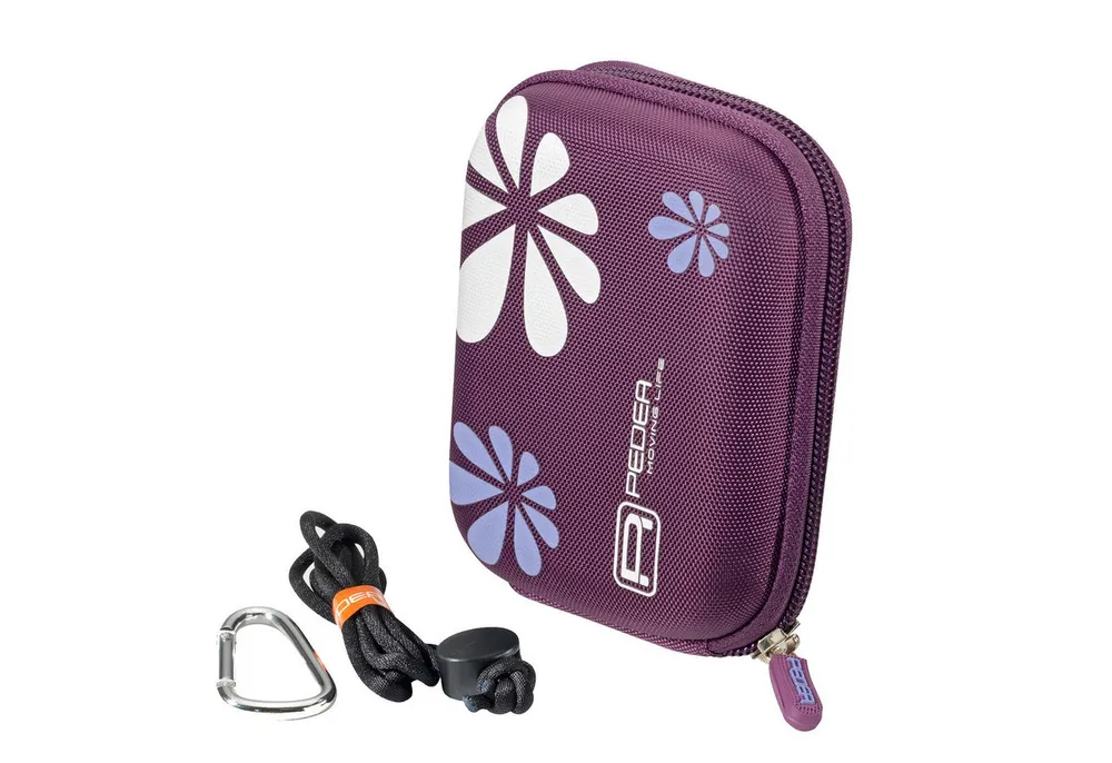 PEDEA Kameratasche Hardcase für Digitalkamera Kompaktkamera & Action Cams, Hardcase Schale, wasserabweisend, Zubehörfach, Karabine & Umhängeband