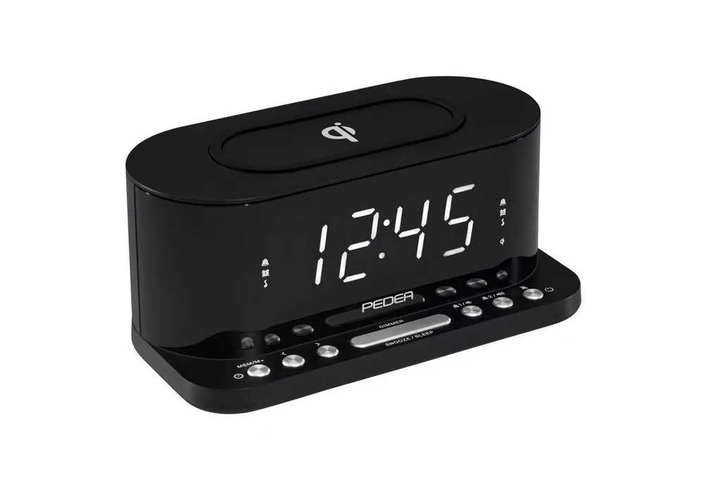 PEDEA Radiowecker mit QI-Ladepad – FM-Radio