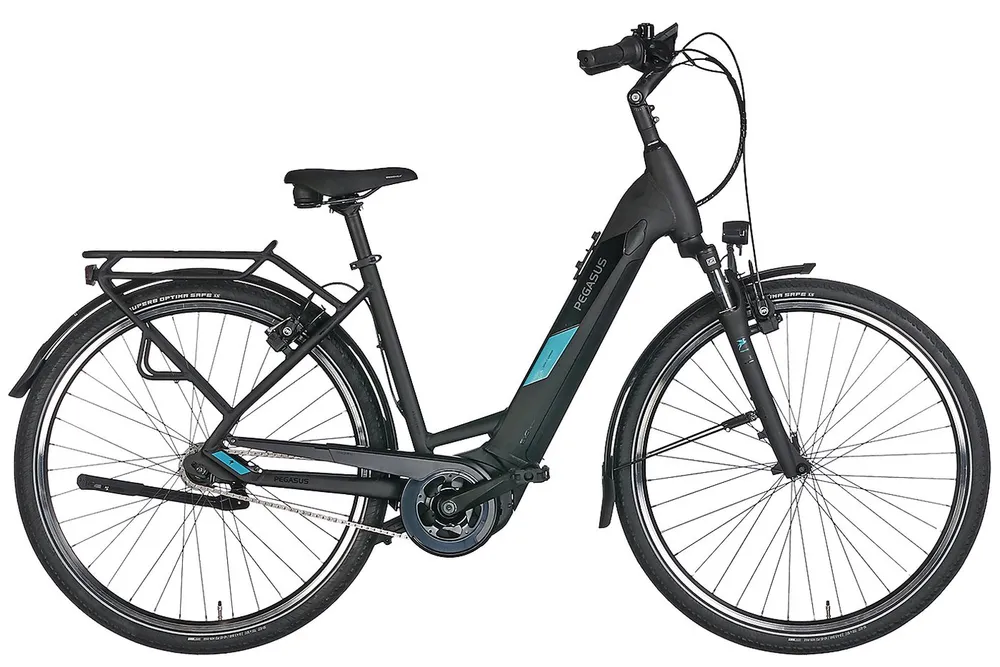 Pegasus E-Bike Pegasus Solero EVO 7R Plus 500 Wh Damen schwarz 2024, 7 Gang, Nabenschaltung, Bosch Active Line Plus, 500 Wh