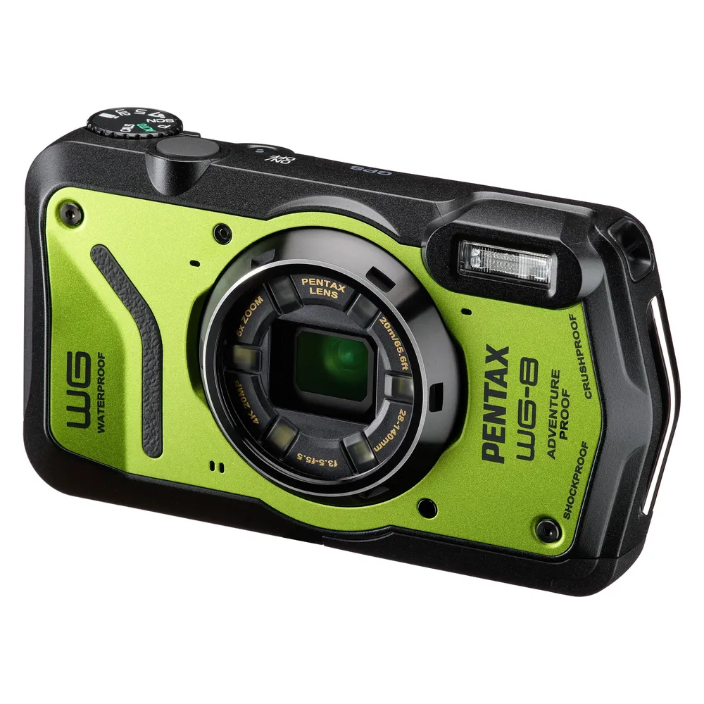 Kompaktkamera Pentax WG-8 20MP Zoom 5x 4K Wasserdicht Grün
