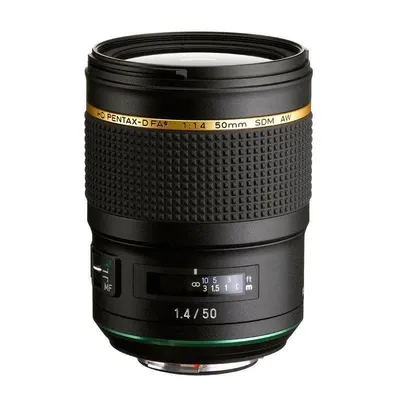Objektiv Pentax D FA 50mm F1.4 SDM HD AW Festbrennweite Pentax KAF4 Zylinder Gegenlichtblende