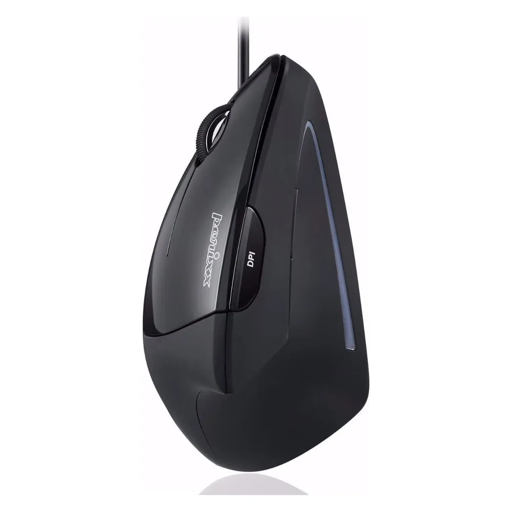 Maus Perixx PERIMICE-513 L USB 1600DPI Schwarz Vertikal Linkshänder 6 Tasten