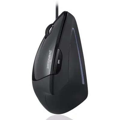Maus Perixx PERIMICE-513 L USB 1600DPI Schwarz Vertikal Linkshänder 6 Tasten