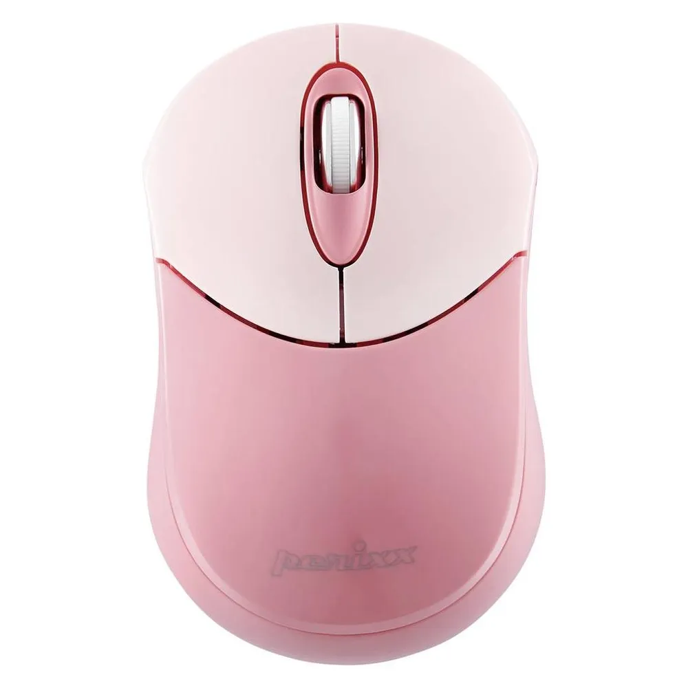 Perixx PERIMICE-802PK, Bluetooth-Maus für PC und Tablet, schnurlos, pink