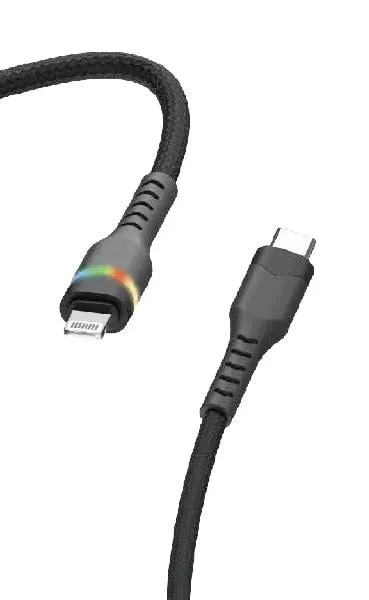 1m Powerkabel Charge & Sync 27 W Typ-C/ Lightning Black (20838)