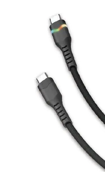 1m Powerkabel Charge & Sync 65 W Typ-C/ Typ-C Black (20837)