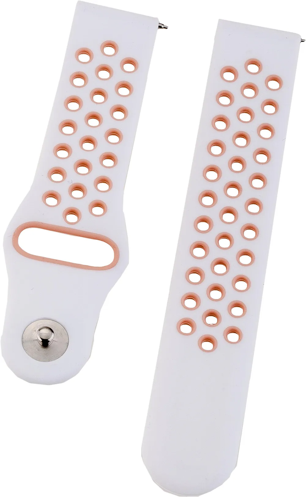 Armband 20mm Dual Silicon White/ Pink (17657)
